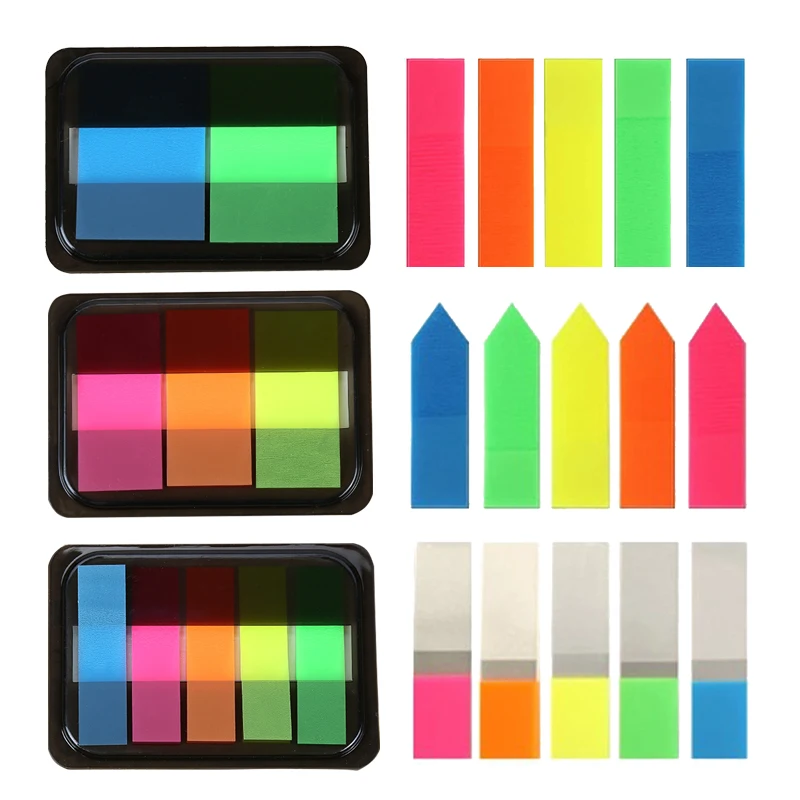 Блокнот для заметок 1 комплект самоклеющиеся липкие заметки с точечным маркером наклейки для заметок DIY офисные флуоресцентные цветные закладки школьные принадлежности