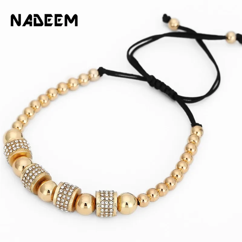 

CZ Tube Charm Bracelet Men Jewelry Bracelets For Women Pulseira Masculina Bileklik Armband Bijoux Braiding Copper Beads Bracelet
