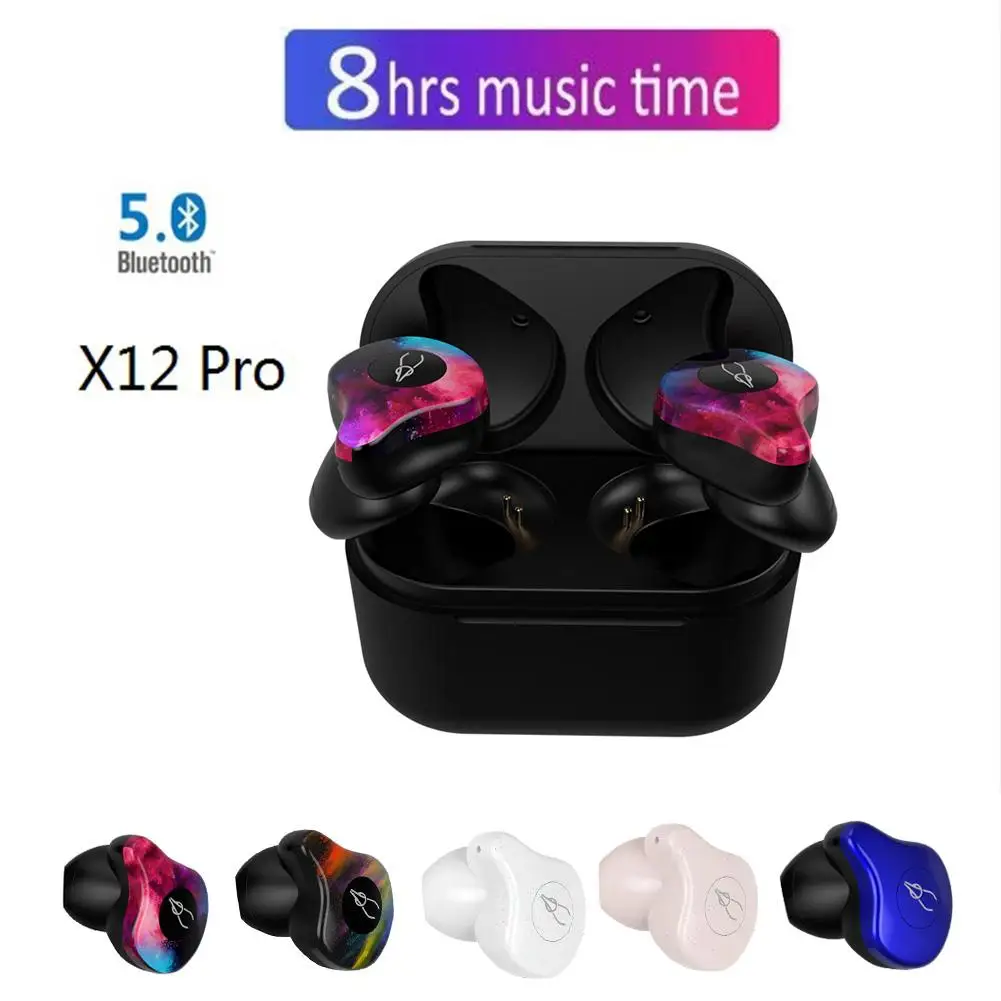 

Wireless Bluetooth 5.0 Earphones Sabbat X12 Pro Invisible Earbuds 4D Stereo Surround Waterproof Sports Earbuds With Charging Box