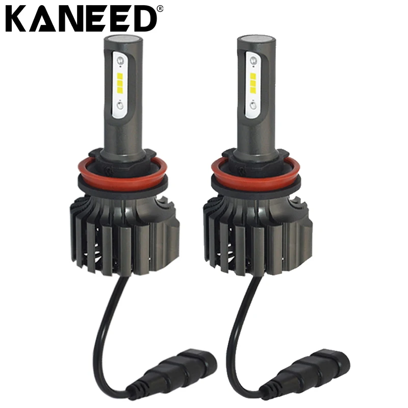 KANEED H8 LED Bulb 2 PCS V1S H8 30W 4000LM 6000K IP67 Waterproof Car Headlight with 6 CSP Lamps
