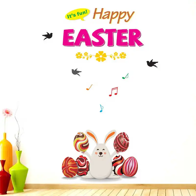 

Removable Easter Eggs Wall Stickers Children House Decoration Lovely kids room decoration Creative sticker mural