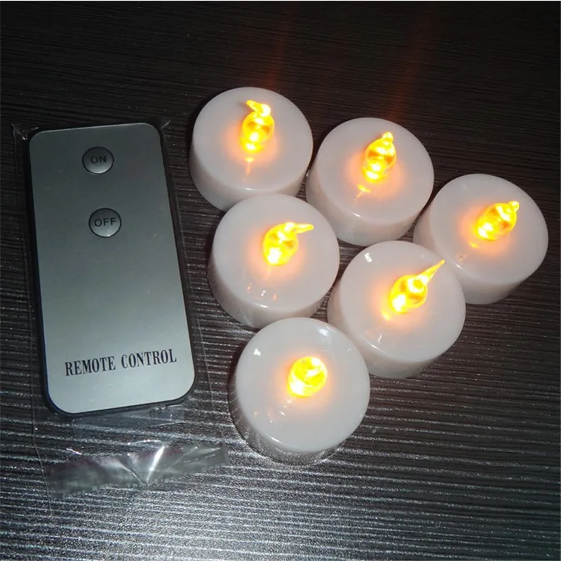 LED Remote Control Flameless Tealight Candles Light Wedding Party Decor Romantic 