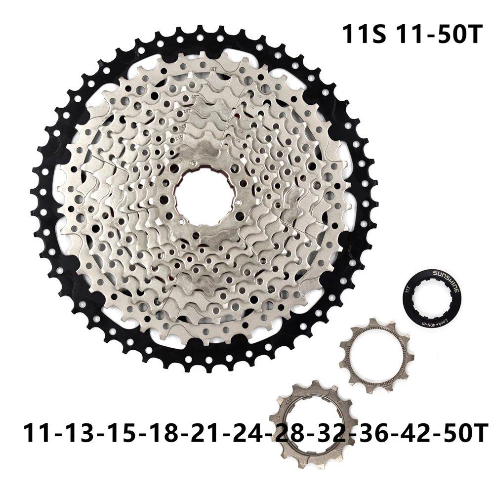 SUNSHNE MTB 11 скоростей 11-50 т кассета 370 г Сверхлегкий велосипед свободного хода 11 Т велосипедная часть MTB для SHIMANO M9000 M8000 M7000