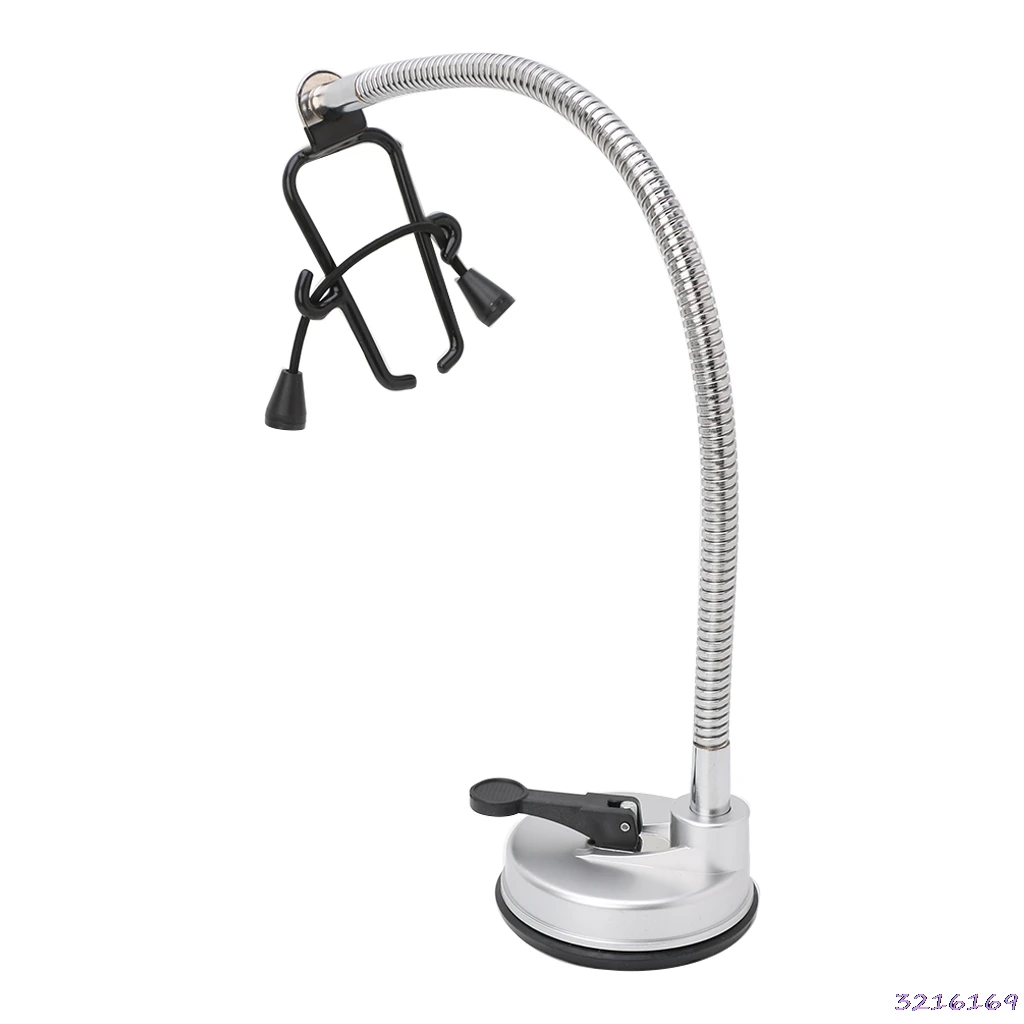 

Desktop Hair Dryer Holder Stainless 360 Degrees Rotation Hands Free Stand