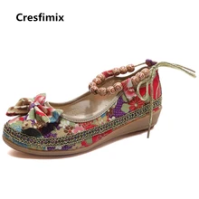 Cresfimix/женская Повседневная Высококачественная танцевальная обувь с бусинами; женская Повседневная Уличная стильная обувь; женский галстук-бабочка; a2198