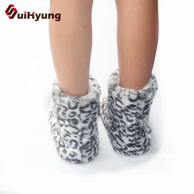 Suihyung/Новинка; женские домашние тапочки; модная леопардовая хлопковая обувь; удобная мягкая теплая плюшевая домашняя обувь; женская зимняя обувь