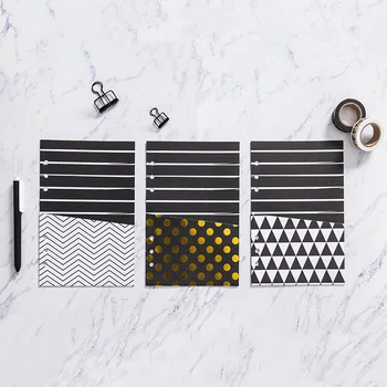 

Fromthenon Black Series Notebook Storage Pocket For Filofax Kikki.k Spiral Notebook Black Foil Storage Accessories Stationery