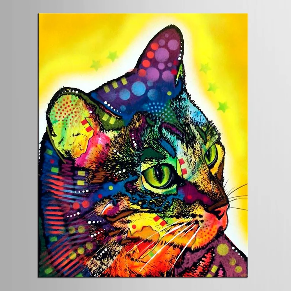 

1 panel oil painting paint for home decor canvas painting Graffiti Kitty Wall Decor