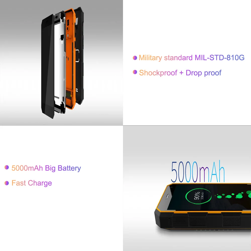 Мобильный телефон Nomu S10 Pro аккумулятор 5000 мАч быстрая зарядка водонепроницаемый