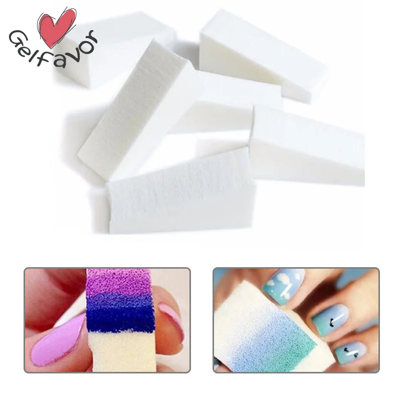 Gelfavor 8pcs Nails Soft Sponges Nail Buffers Clean Nails Dust Tools