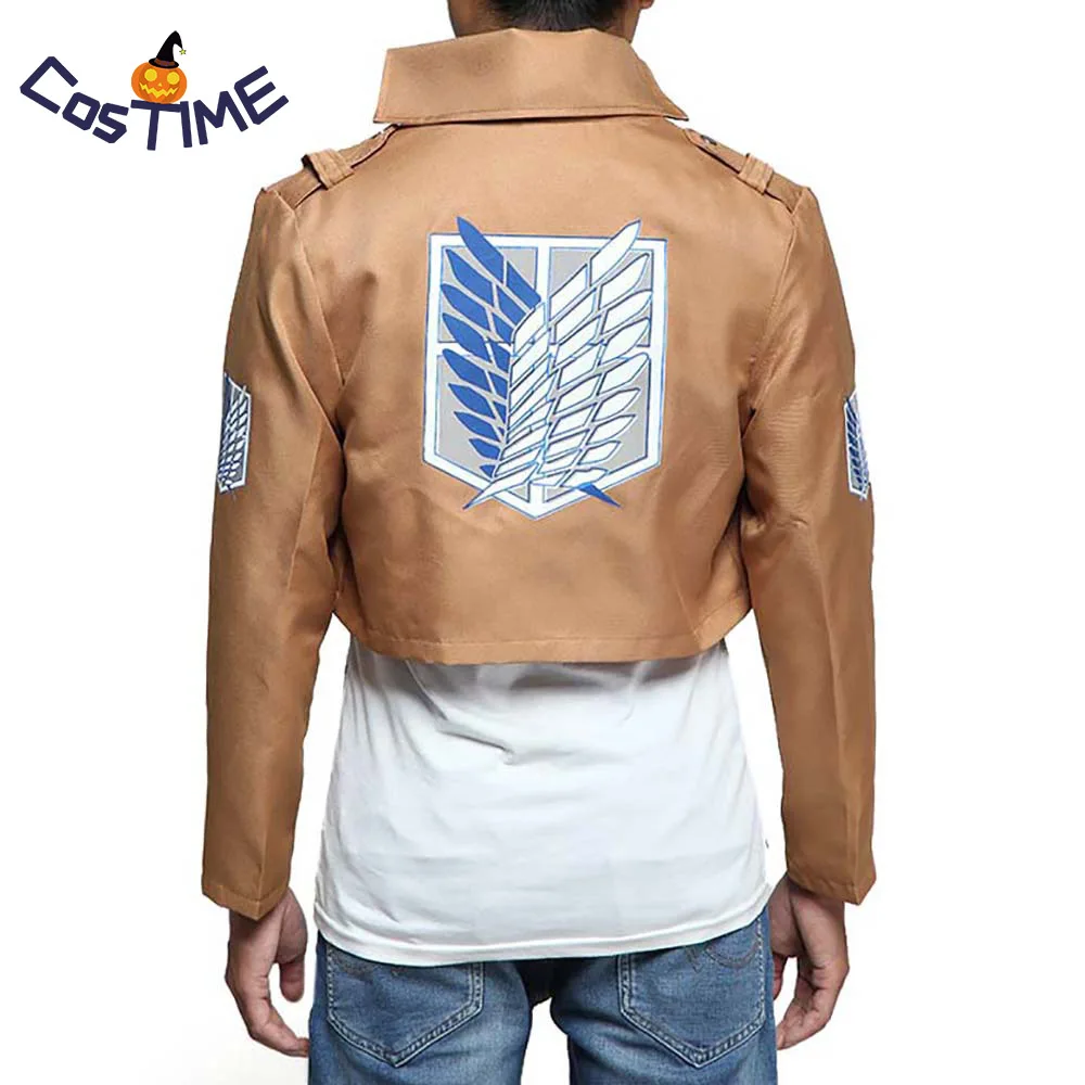 Атака на Титанов куртка Shingeki no Kyojin Косплей костюмы Recon Corps символ Крылья Свободы