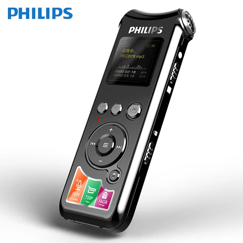 Цифровой диктофон Philips VTR8010 профессиональный Hi Fi 720P четкий звук расстояние фото 16