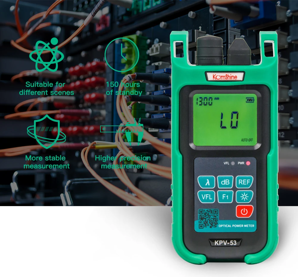 Волоконно-оптический измеритель мощности KPV-53 с функцией VFL 10 МВт. Поставляется с SC upc-разъем