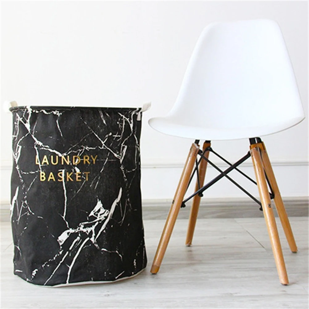 الشمال طوي دائم الغسيل سلة الكرتون الرخام المطبوعة للطي الملابس القذرة تخزين حقيبة برميل
