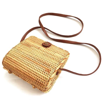 

NEW-Fashion Hand-Woven Women Straw Bag Ladies Small Shoulder Bags Bohemia Beach Bag Crossbody Bags Travel Handbag