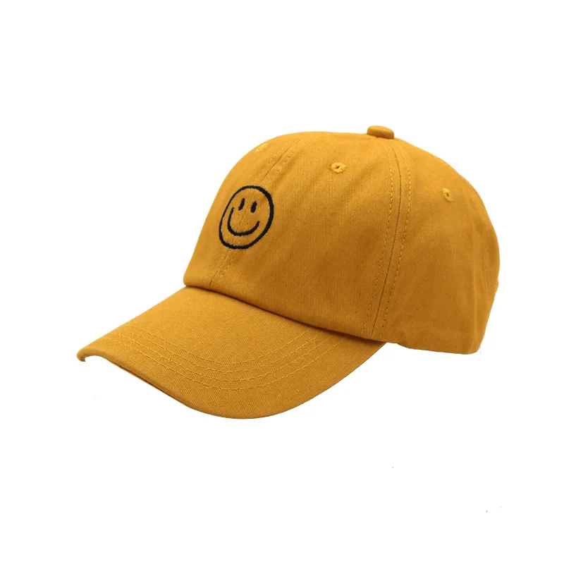 Новая стильная бейсболка шапка-бейсболка с вышивкой Smiley новая хлопковая кепка Осенняя шапка женская мужская Повседневная шапки для гольфа