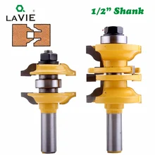 LAVIE 2pcs 12mm 1/2" Shank Entry & Interior Door Ogee Router Bit Matched MIlling Cutter Set for Wood Woodworking Machine  03123