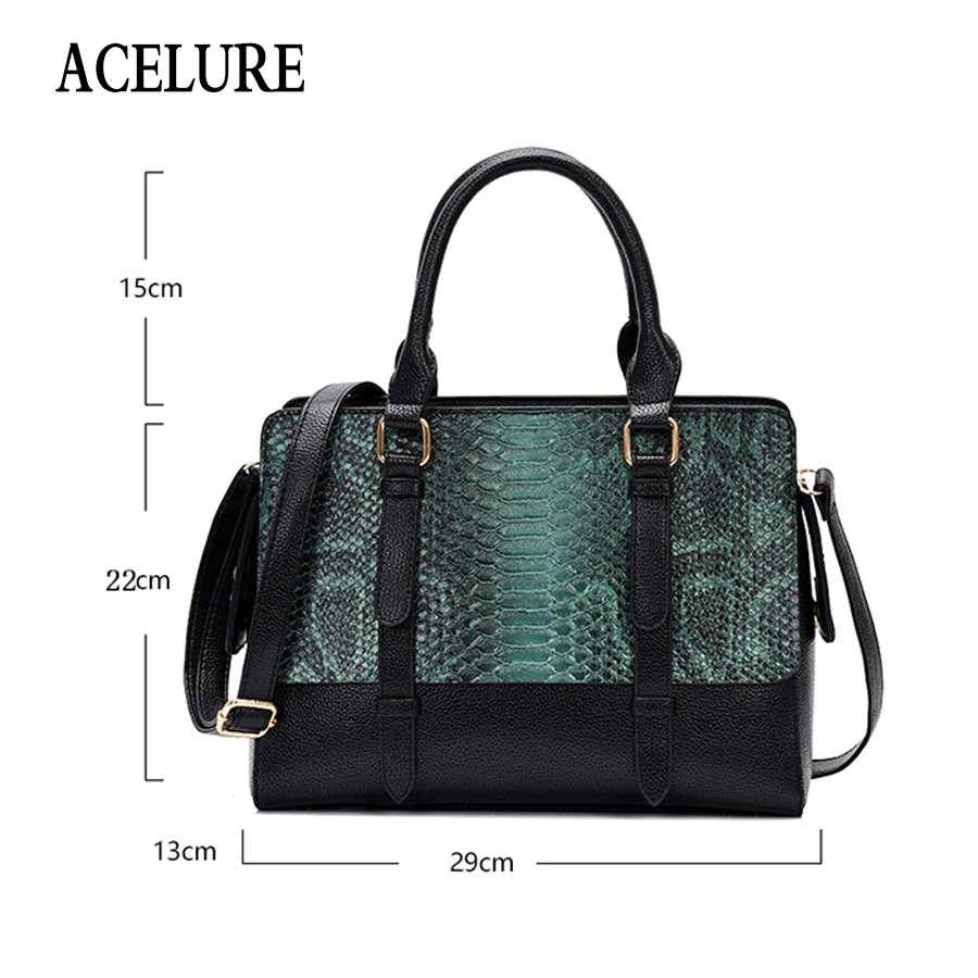 ACELURE النساء التمساح حقائب كتف أنيقة سيدة بو حقيبة يد الإناث حقيبة يد فاخرة حقائب النساء مصمم قمة الموضة-حقائب بيد