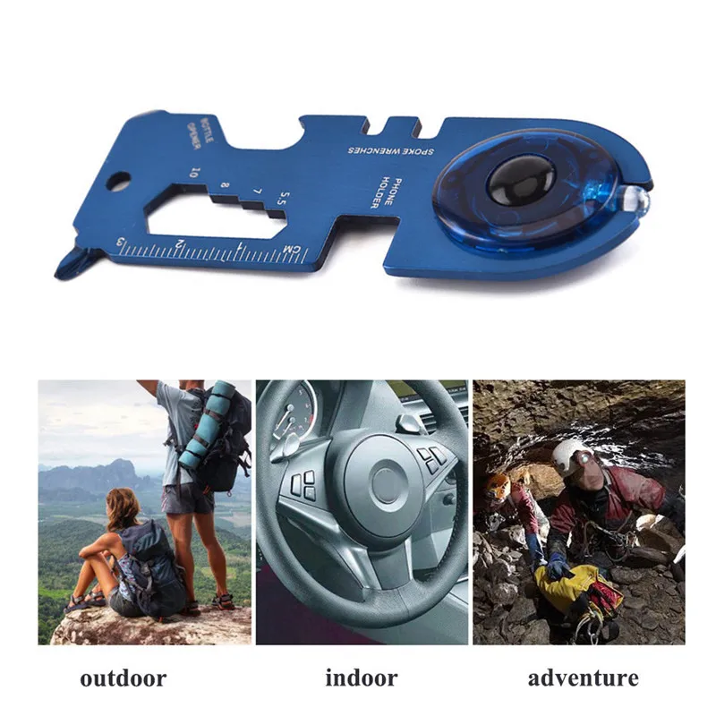 

The New Multi-Function EDC Tool Card Bottle Opener Keychain Portable Multi-Purpose Gadget Camping Emergency Survival Tool Kit