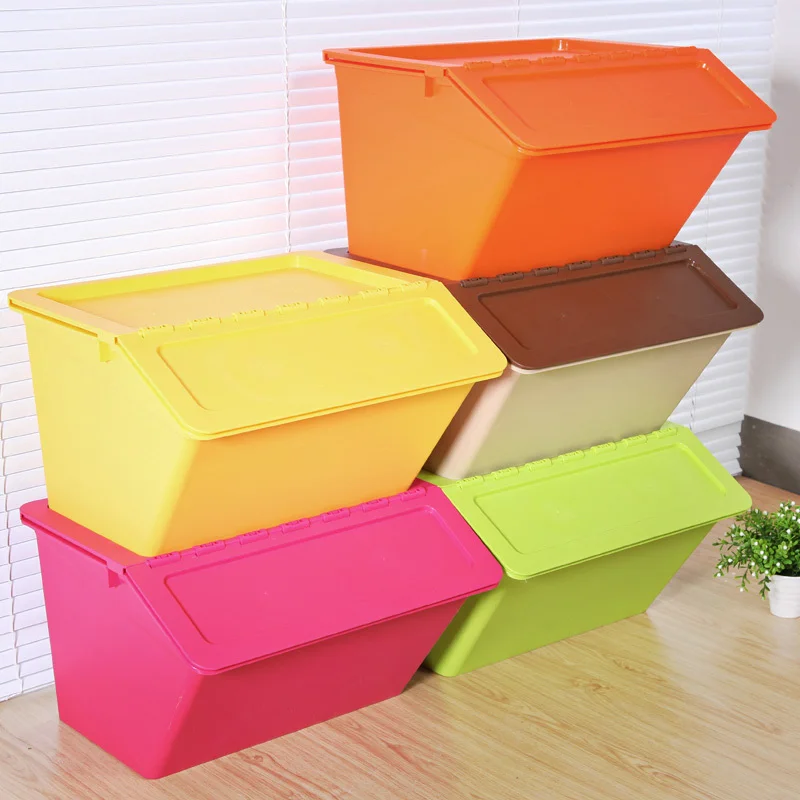 Straw house stackable plastic storage box large kitchen toy storage box finishing debris clothes