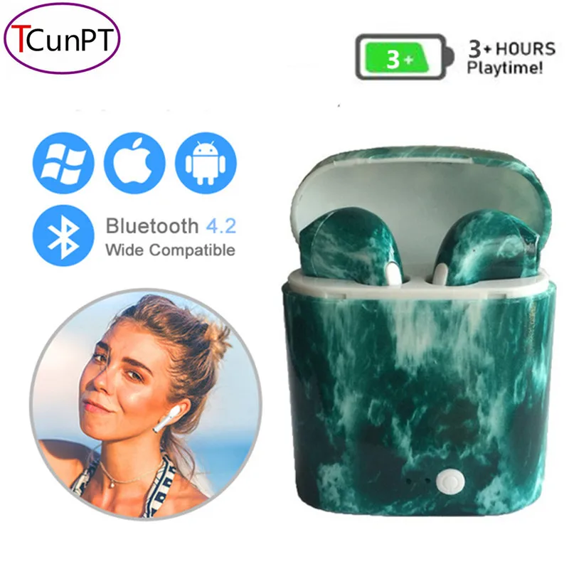 I7 мини модернизированные TWS беспроводные Bluetooth вакуумные стереонаушники