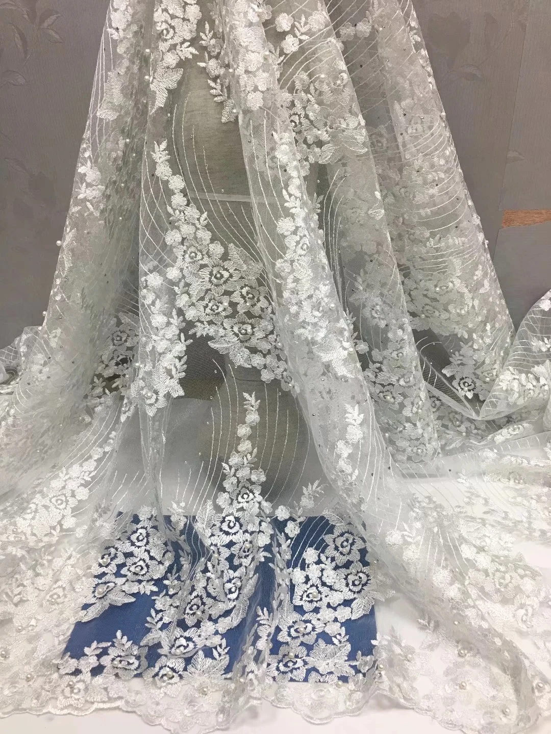 BEAUTIFICAL розовый кружевной ткани Африки с черной сеткой вышитые кружева ткань
