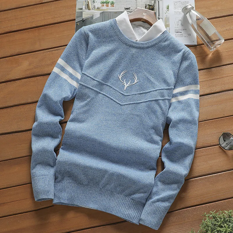 

Spring long-sleeved men's Korean version of Skinny knitting Mens Sweaters