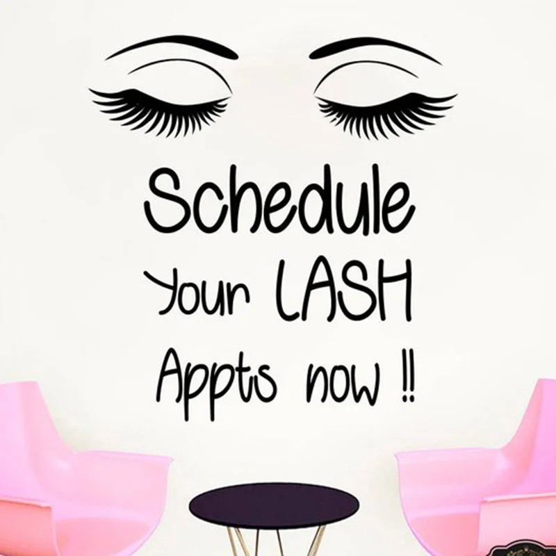 Eye Wall Decal Eyelashes Decal Eyebrow Decal Lashes Sticker Beauty