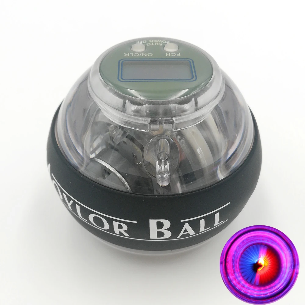 

Auto start LED Power Wrist Ball with Speed Counter Strengthen Gyroscope Forearm Hand Spinner Force Gyro Ball for Muscle Relax H