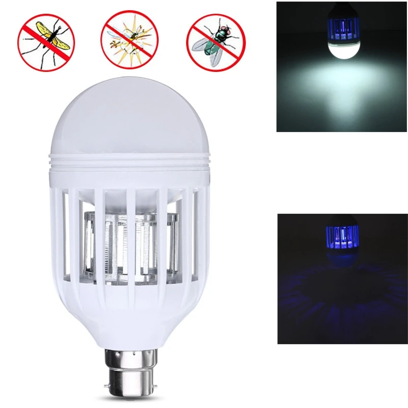

15W 2835 SMD 18 LED Lamp Bulb E27/B22 Anti Mosquito Killer Bulb LED Light Bulb 110V Electronic Insect Fly Lure 6500K 1000LM
