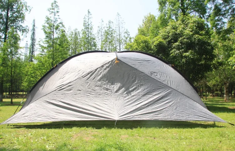Открытый Кемпинг беседки Рыбалка навес Авто палатки автомобиль тент барбекю Зонт песчаный пляж палатка 4,80*4,80*4,80*2 м солнечные укрытия - Цвет: gray with 3 wall