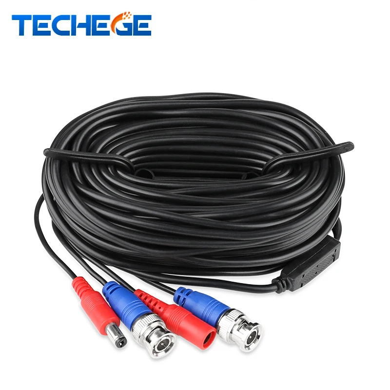 Techege 18.3M/20M/30M BNC cable Power video Plug and Play Cable for CCTV Camera and DVR Techege 18.3M/20M/30M BNC cable Power video Plug and Play Cable for CCTV Camera and DVR