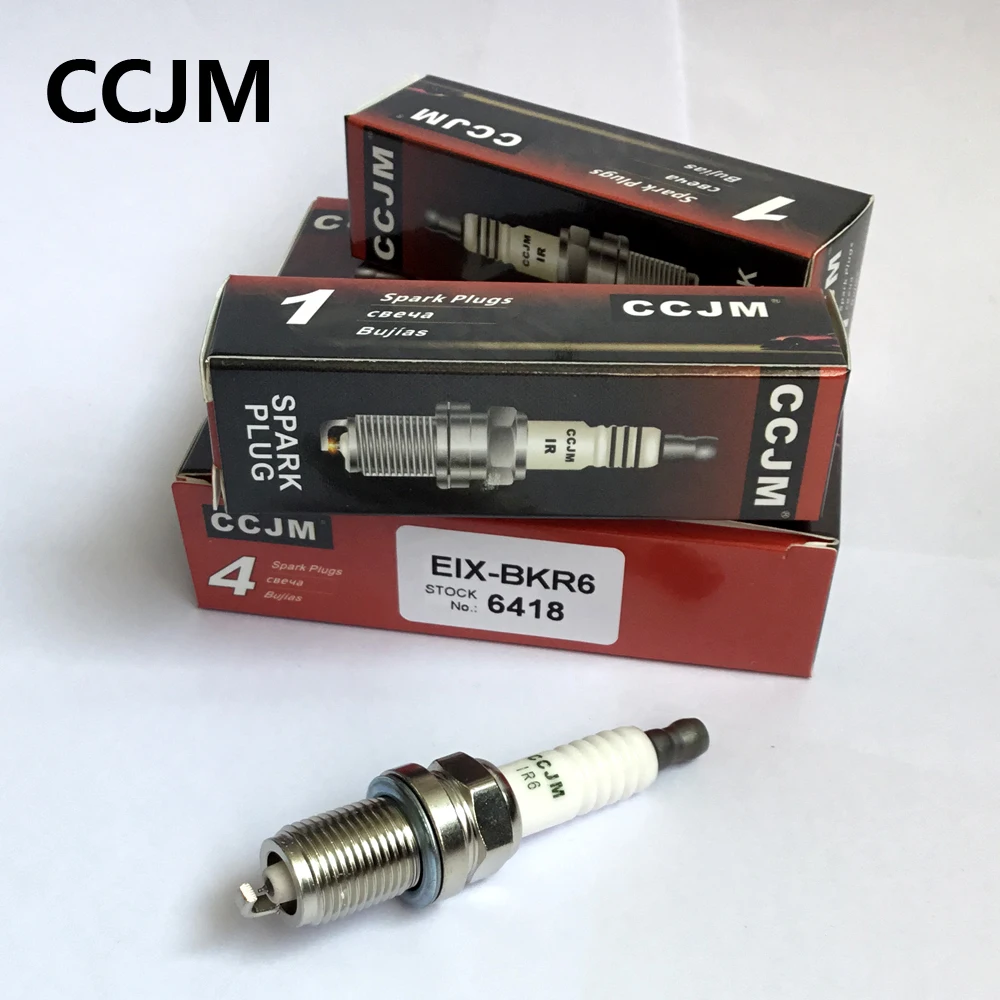 CCJM иридиевая Свеча зажигания 4 шт./лот EIX-BKR6 6418 для BKR6EIX 2272 cruze sonic reno golf jetta passat автомобильная свеча