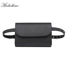 Mododiino маленькая винтажная Высококачественная поясная сумка черного цвета от известного бренда, поясная сумка из искусственной кожи, модная сумка для телефона DNV0467