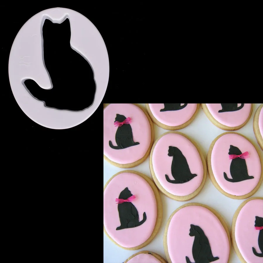 1Pc Cat Shape Cake Mold Cookies Biscuit Cutters Candy DIY Baking Mould