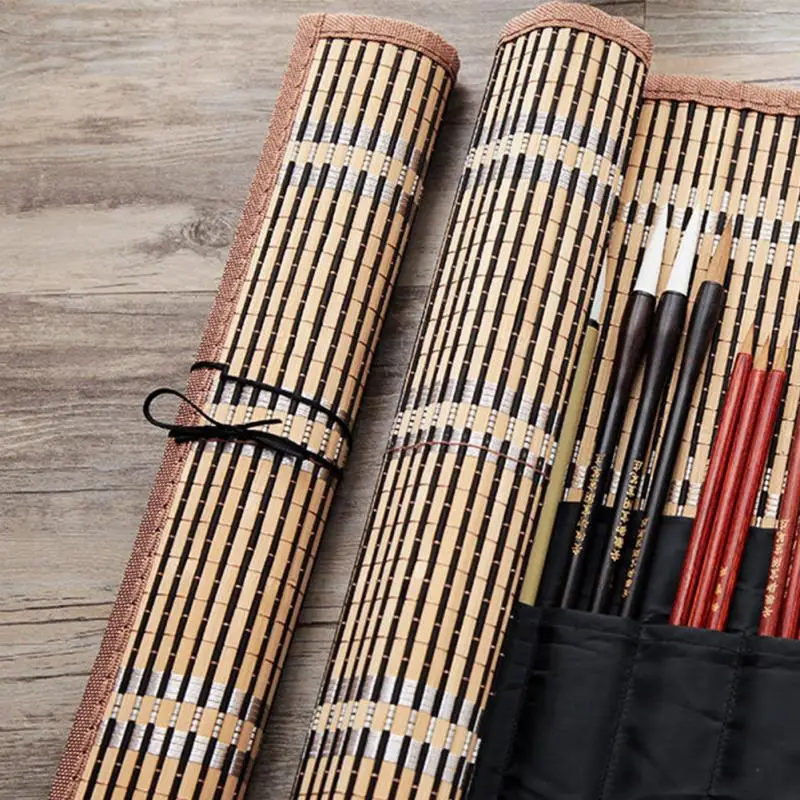 Влагостойкие пакет бамбука записи проветрить пенал шторы без щетки товары для рукоделия защиты каллиграфия подвижный мешок