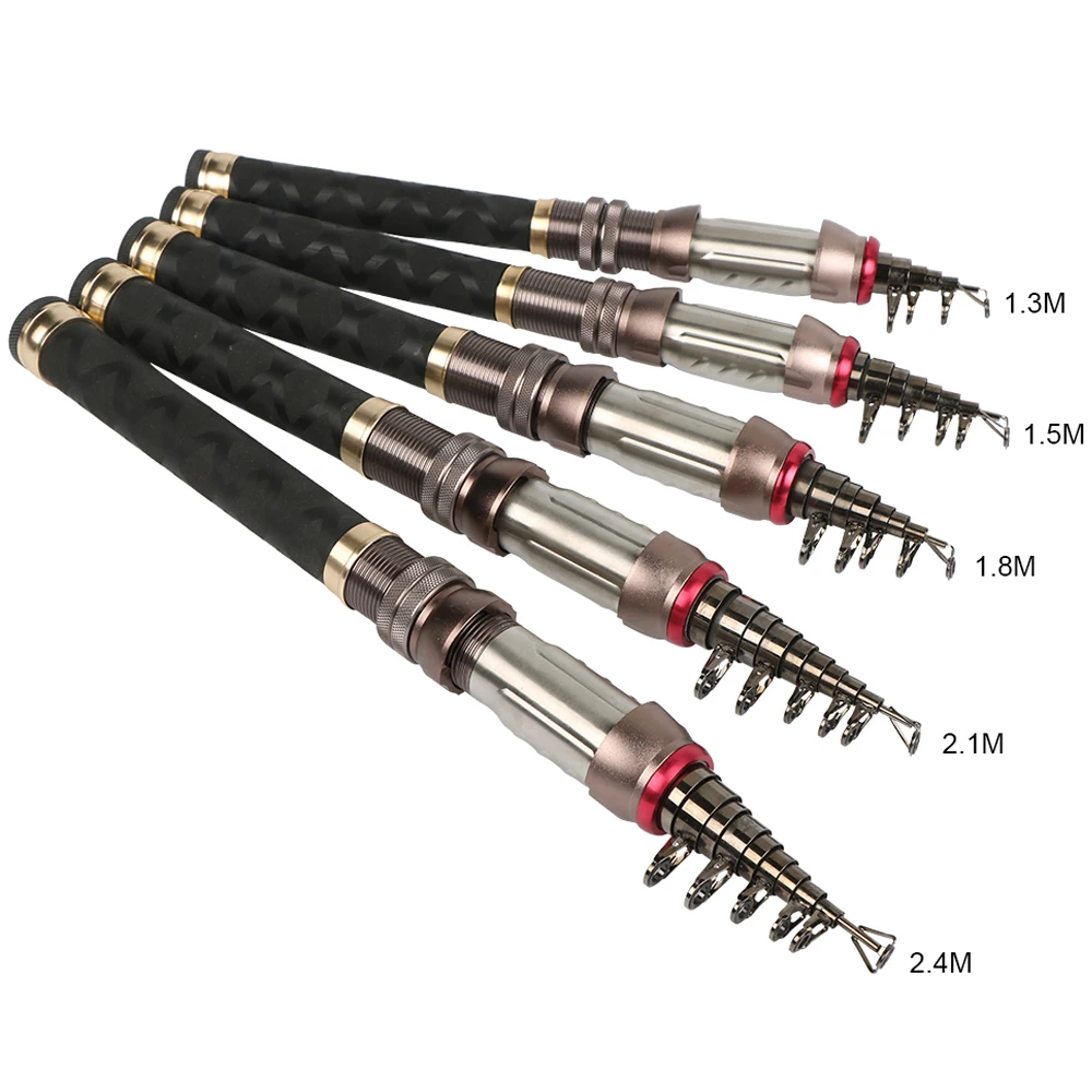 

Goture Saltwater Telescopic Super Hard High Carbon Content Sea Fishing Rod Light 1.5-2.4 M Spinning Pole