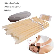 Hopi Indian Natural Beewax Ear Candle Medical Grade Ear Waxing Cone NO Pesticide Residue100 Ear Candle 100Cotton Swab 50 Pallet