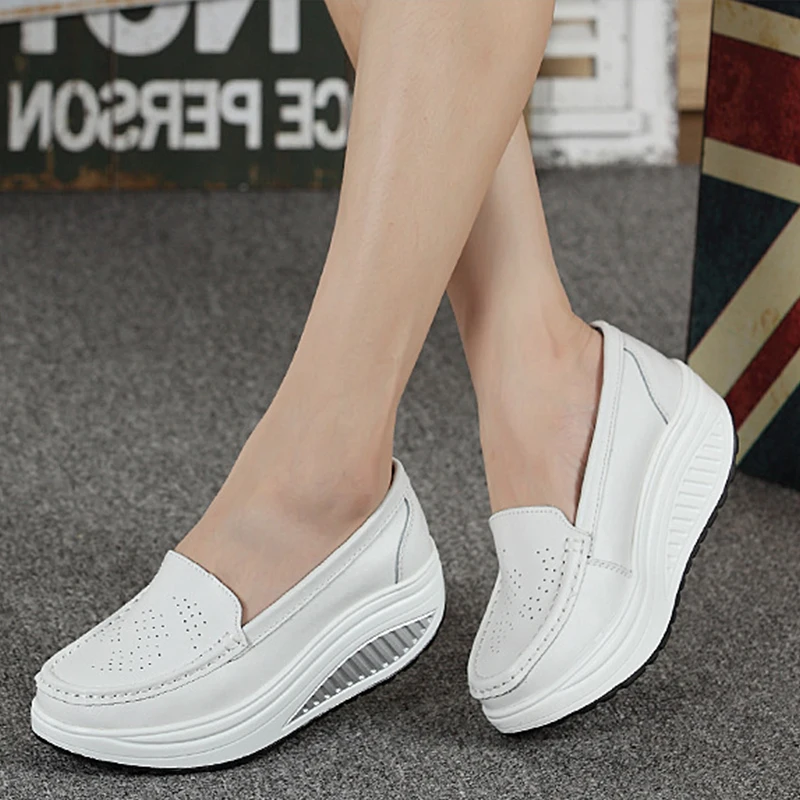 Женские Летние мокасины на плоской платформе Размеры 35 40|loafers slip on|women flat platform