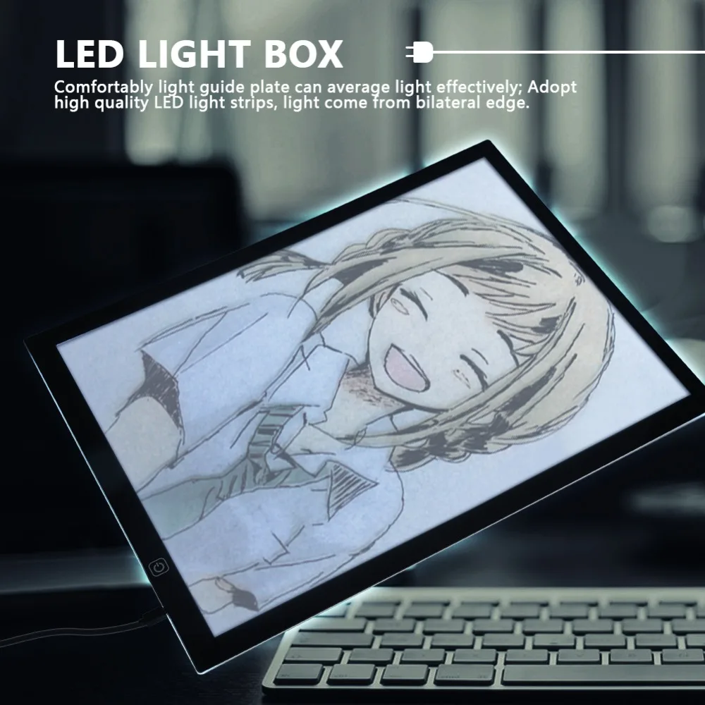 A3 светодиодный светильник коробка графика планшет тачпад анимация карандаш эскиз Документ клип практика бумажные инструменты
