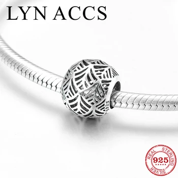 

Creative DIY gift 925 Sterling Silver fashion hollow out leaf beads Fit Original LYNACCS Charms Bracelet Jewelry making