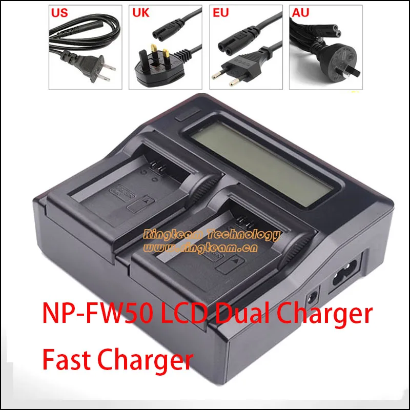 Npfw50 Fw50 Dual Channel Battery Charger For Sony Nexf3k Nex5 Nex5a