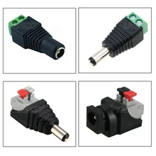 5pcs DC Connector for LED Strip light Free Welding LED lamp tape Adapter Connector Male or Female connector Free shipping