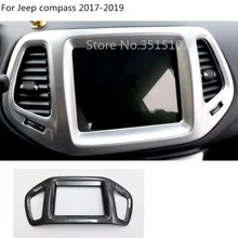 Car styling contorno Mappa di Navigazione GPS trim cruscotto Instrument meter Pannello del contatore parti del telaio Per Jeep compass 2017 2018 2019