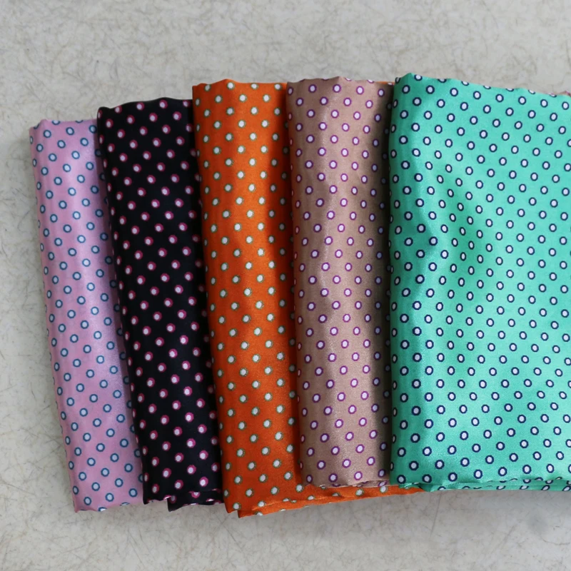 

Cute Polka Dots Cloth Soft Satin Charmeuse Polyester Fabric Diy