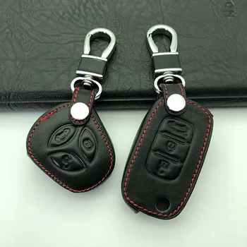 

Fashion men Genuine Leather Case Cover Key For Sport Sedan Lada Priora Kalina Granta Vesta X-Ray X-ray 3 buttons protect shell