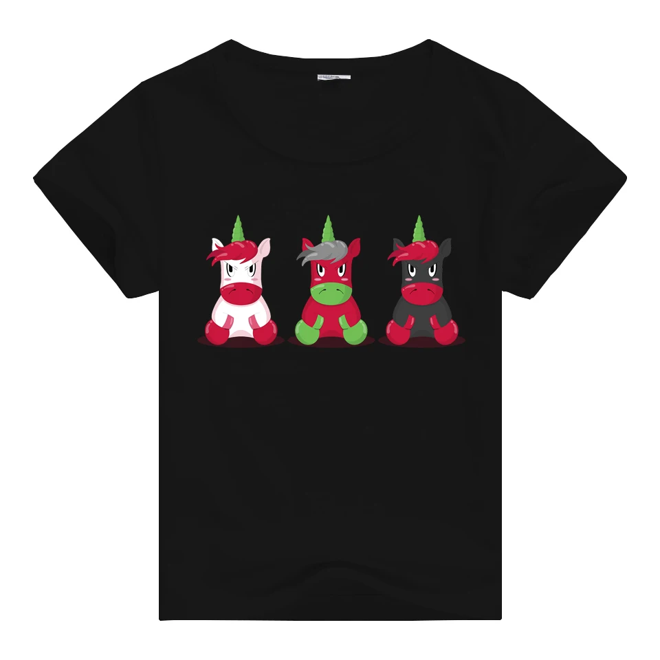 

ZSIIBO Children's Tshirt Unicorn Harajuku Funny Printing Tee Shirts Boy and Girl Summer Short Sleeve T-shirts Kid's Casual Tops
