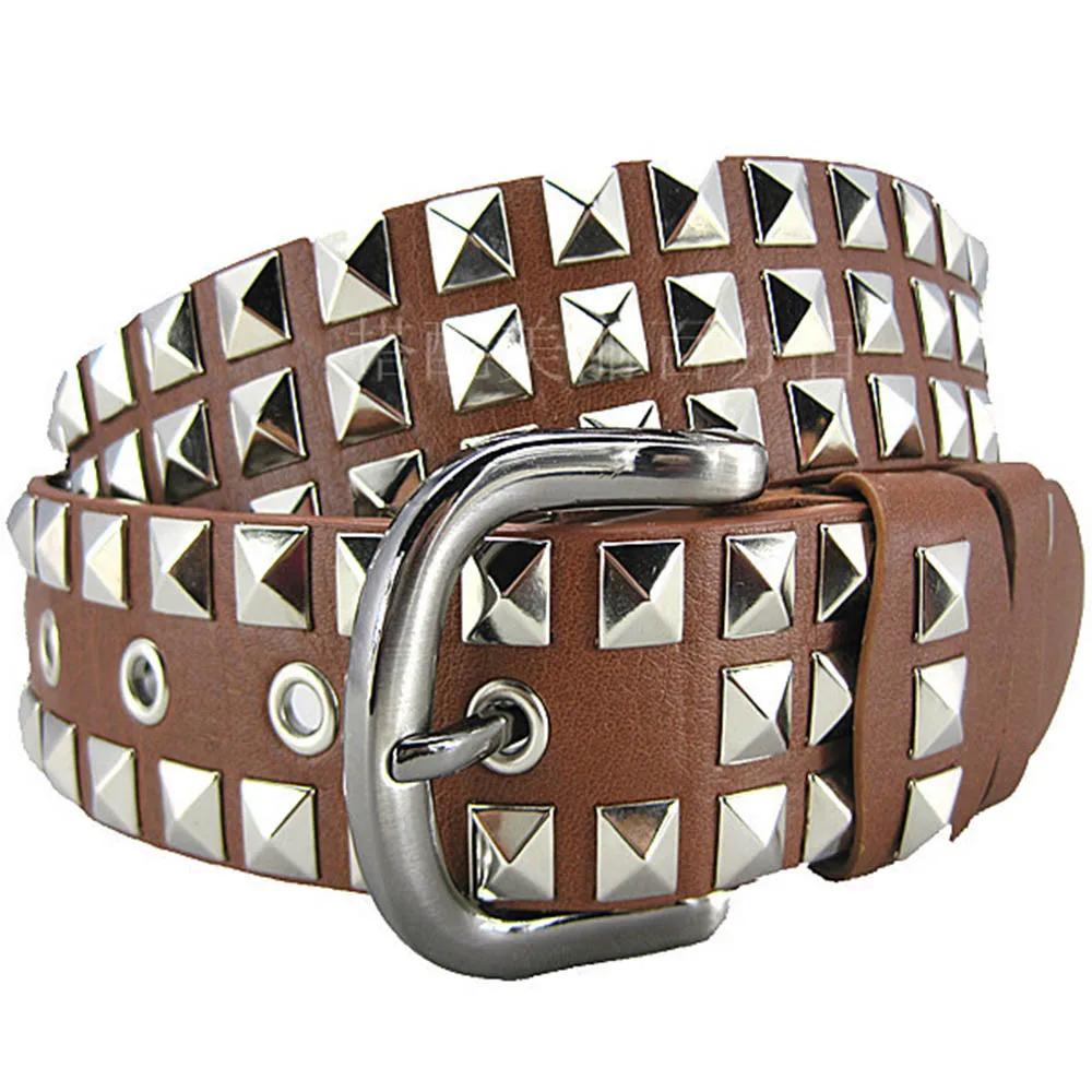 Ремень унисекс из ПУ кожи с заклепками 115 3 8 см|pu belt|women waist beltsbelt f |