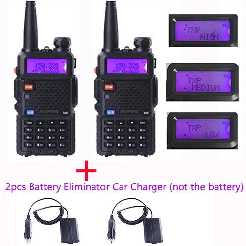 2 шт. CB радиосвязь 8 Вт Baofeng Uv-5r дальняя рация 10 км taki Vhf Uhf HT Radio оборудование мобильное HF baufeng аурикулярное - Цвет: add 2 charger