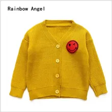 Осенне-зимний свитер Кардиган для девочек и мальчиков, пальто толстый вязаный свитер Детское пальто для девочек